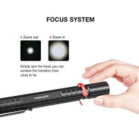 Infray Led Pen Light Flashlight, Zoomable, Small Pocket-Sized Edc Penlight With Super Bright 220 Lumens Cree Led, Ipx5 Water-Resistant, 3 Light Modes, 2Aaa Battery Powered