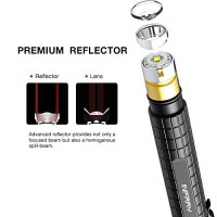 Infray Led Pen Light Flashlight, Zoomable, Small Pocket-Sized Edc Penlight With Super Bright 220 Lumens Cree Led, Ipx5 Water-Resistant, 3 Light Modes, 2Aaa Battery Powered