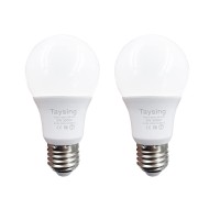 Taysing Dusk To Dawn Light Bulbs Auto On/Off 40 Watt Equivalent Smart Light Sensor Led Bulb Security Bulb Outdoor Night Light Bulb Garage Porch 5W 500Lm E26 Soft White 2 Pack