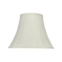 Aspen Creative 58052 Transitional Bell Shape Uno Construction Lamp Shade In Linen White, 14