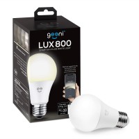 Geeni Lux 800 Smart Wi-Fi Led Dimmable White Light Bulb (2700K) - A19, 60-Watt Equivalent - No Hub Required - Works With Amazon Alexa, Google Assistant