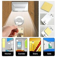 Lenmo Keyhole Light Lamp Battery Operated Pir Infrared Ir Wireless Auto Sensor Motion Detector Door Keyhole With 4 Led Bulbs Light Lamp Tap Lights Led Night Light For Key Hole/Door Lock