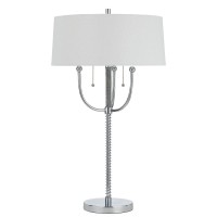 60W X 2 Lesinametal Floor Lamp With Linen Shade