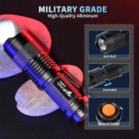 Ultrafire 5 Pack Sk68 Tactical And Small Flashlights 7W 3Mode Pocket Torch Adjustable Focus Zoom Light Lamp