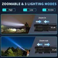 Ultrafire 5 Pack Sk68 Tactical And Small Flashlights 7W 3Mode Pocket Torch Adjustable Focus Zoom Light Lamp