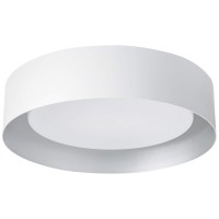 Lynch White & Silver Flush Mount Ceiling Light