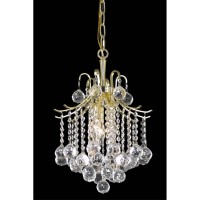 Amelia Collection Pendant D12In H15In Lt:3 Gold Finish