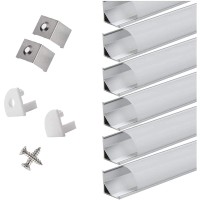 Specifications Max LED Strip Width 105mm channel Material Anodized aluminum cover Material Frosted Plastic Length 6x 1m segments 6meter total Mounting Type corner Mounted Accessories Included 12x metal mounting clip 12x screw for securing mounting clip 6x