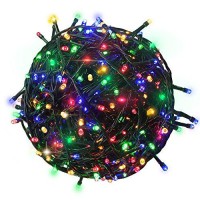 Rpgt 1000 Leds 336Ft Green Cable Clear Wire Fairy String Tree Twinkle Lights 8 Modes For Christmas Party, Outdoor, Garden, Wedding, Home Decoration (Multi Color)