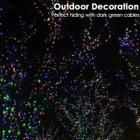 Rpgt 1000 Leds 336Ft Green Cable Clear Wire Fairy String Tree Twinkle Lights 8 Modes For Christmas Party, Outdoor, Garden, Wedding, Home Decoration (Multi Color)