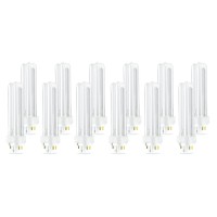 (12 Pack) Plc-18W 827, 4 Pin G24Q-2, 18 Watt Double Tube, Compact Fluorescent Light Bulb, Replaces Sylvania 20683 And Philips 38329-9 - Pl-C 18W/827/4P/Alto