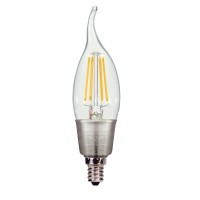 (Pack Of 12) Satco S9574, 4.5W Cfc/Led/27K/120V, Led Clear Candelabra Light Bulb12