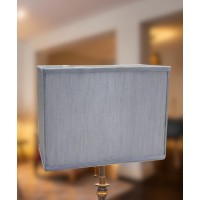 Rectangular Drum Lampshade (6.5X12) (6.5X12) X 9 Bavarian Gray Fabric