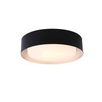 Lynch Black & Silver Flush Mount Ceiling Light