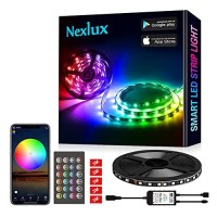 Nexlux Wifi Led Strip Lights, 16.4Ft 150 Leds Waterproof Smart Phone Controlled Light Strip Led Kit 5050 Led Lights,Working With Android And Ios System,Alexa, Google Assistant