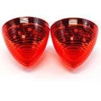 2 Red Led 2 Inches Marker Beehive Cone Lights Trailer Auto Bright Lighting