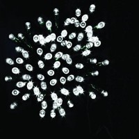 Festive Christmas String Lights, Battery Operated Timer Led, White, 200 Bulbs