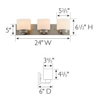 Design House 578005 Dove Creek Vanity Light Dimmable With Frosted Glass For Above Bathroom Mirror 3 Satin Nickel