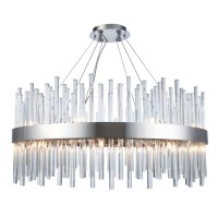 3000 Dallas Collection Chandelier D:32In H:14In Lt:18 Chrome Finish (Royal Cut Crystals)