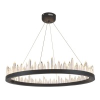 1705 Malta Colloection Chandelier L:31.5 In W:31.5In H:5In Lt:40 Satin Dark Grey Finish (Royal Cut Crystals)