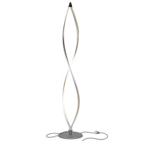 Brightech Twist Floor Lamp, Bright Tall Lamp For Offices, Modern Led Spiral Lamp For Living Rooms, Dimmable Standing Lamp With Sturdy Base For Bedroom Reading, Great Living Room Decor - Silver