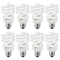 Xtricity Compact Fluorescent Light Bulb T2 Spiral Cfl, 4100K Cool White, 13W (60 Watt Equivalent), 900 Lumens, E26 Medium Base, 120V, Ul Listed (Pack Of 8)