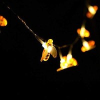 Er Chen Honeybee Fairy String Lights, 10Ft 20 Led Honeybee Battery Power Led String Lights For Party, Wedding, Xmas, Decoration, Gardens, Patios, Etc.