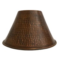 Premier Copper Products Sh-L300Db Oil Rubbed Bronze Hand Hammered Copper 7 In Cone Pendant Light Shade