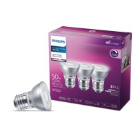 6W Par16 Medium Base Bright White Dimmable Led Light Bulbs - 3 Pack