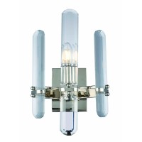 Lincoln 1 Light Polished Nickel Wall Sconce Clear Royal Cut Crystal