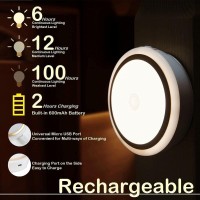 Rtsu Rechargeable Touch Light With Timer Dimmable Kids Baby Nursery Night Light Lamp Stickon Anywhere Led Push Tap Light For