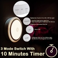 Rtsu Rechargeable Touch Light With Timer Dimmable Kids Baby Nursery Night Light Lamp Stickon Anywhere Led Push Tap Light For