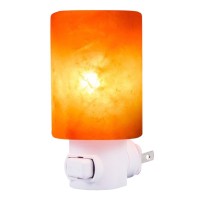 Betus Natural Crystal Himalayan Salt Wall Lamp - Air Purifying Night Light - 360?Rotatable Plug 7W Bulb - Cylindrical