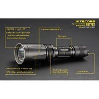 Nitecore Srt7Gt 1000 Lumens Cree Led Built In Red, Green, Blue, Uv Lights, Variable Brightness Flashlight/Searchlight With 2 X Edisonbright Cr123A Batteries