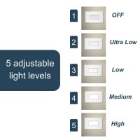 Legrand Radiant Adjustable Led Night Light Outlet, Horizontal Step Nightlight Electrical Outlets For Bedroom And Hallway, Full, White, Ntlhorzwcc6