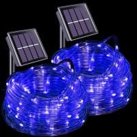 Solar Led Rope Lights, 33Ft 8 Modes 100Led, Solar Powered Waterproof Tube Light, Copper Wire String Lights Outdoor Christmas Starry Fairy Decoration Lights For Camping Fence Yard Balcony (Cool White)