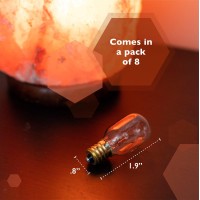 Goodbulb Himalayan Dimmable Salt Lamp Light Bulbs 25 Watt - Candelabra Bulb Adapter - Warm White Light - E12 Light Bulb - 2500 Hour Life (Pack Of 8)