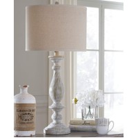 Signature Design By Ashley Bernadate Vintage Cottage Table Lamp 2 Count 31 Whitewash