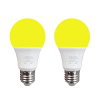 Taysing Dusk To Dawn Light Bulbs Auto On/Off 40 Watt Equivalent Smart Light Sensor Led Bulb Security Bulb Outdoor Night Light Bulb Garage Porch 5W 500Lm E26 Amber Yellow 2 Pack