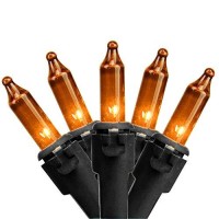 Northlight Set Of 100 Orange Mini Christmas Lights 2.5