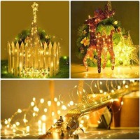 Solar Copper Wire Fairy String Light 50Ft 150Led Starry Strip Lights Waterproof Ip65 Outdoor Solar Christmas Lights Decoration For Bedroom Holiday Wedding Party Halloween Rope Lights(Warm White)