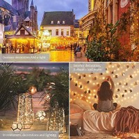 Solar Copper Wire Fairy String Light 50Ft 150Led Starry Strip Lights Waterproof Ip65 Outdoor Solar Christmas Lights Decoration For Bedroom Holiday Wedding Party Halloween Rope Lights(Warm White)