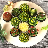 Aixiang 12Pcs Cactus Candles Succulent Candles Wedding Party Favors For Guests Bridal Shower Candles Favors Housewarming Favo