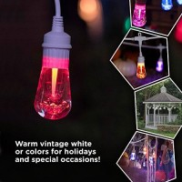 Enbrighten 39511 Vintage Seasons Led Warm White & Color Changing Caf