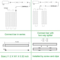 Aiboo Led Under Counter Light Rigid Bar Kit Plug In Corded Under Cabinet Lighting With 12V Led Dimmable Switch For Counter Shel