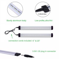 Aiboo Led Under Counter Light Rigid Bar Kit Plug In Corded Under Cabinet Lighting With 12V Led Dimmable Switch For Counter Shel