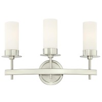 Westinghouse 6327300 Roswell One-Light Indoor Wall Fixture, Brushed Nickel Finish With Frosted Opal Glass