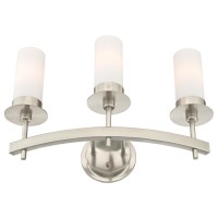 Westinghouse 6327300 Roswell One-Light Indoor Wall Fixture, Brushed Nickel Finish With Frosted Opal Glass