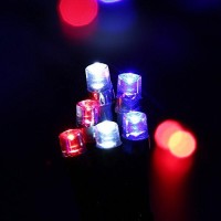 Flacchi Solar String Lights Patriotic String Lights, Red White Blue String Lights Corresponding With Star-Spangled Banner, Holiday Lights For Xmas, Party Decor