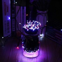 Flacchi Solar String Lights Patriotic String Lights, Red White Blue String Lights Corresponding With Star-Spangled Banner, Holiday Lights For Xmas, Party Decor